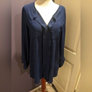 Long sleeve sheer blouse